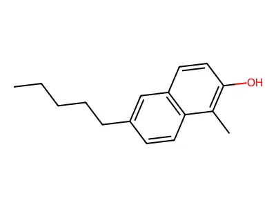 2-Naphthol, 1-methyl-6-pentyl- structure