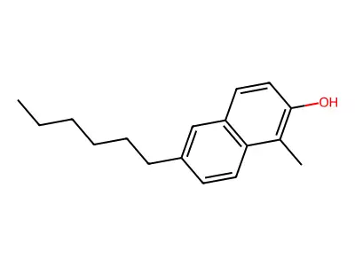 2-Naphthol, 6-hexyl-1-methyl- structure