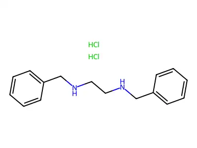 1,2-Ethanediamine, N1,N2-bis(phenylmethyl)-, hydrochloride (1:2) structure