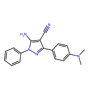 5-amino-3-[4-(dimethylamino)phenyl]-1-phenyl-1H-pyrazole-4-carbonitrile structure