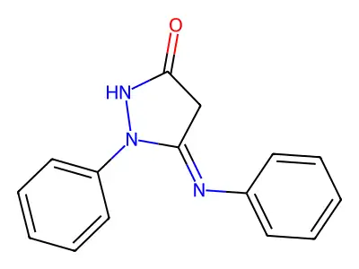 1-Phenyl-5-phenyliminopyrazolidin-3-one structure