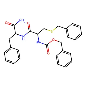 S-Benzyl-N-[(benzyloxy)carbonyl]cysteinylphenylalaninamide structure
