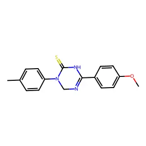 6-(4-methoxyphenyl)-3-(p-tolyl)-3,4-dihydro-1,3,5-triazine-2(1H)-thione structure