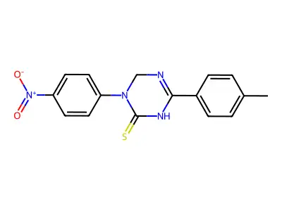 6-(4-Methylphenyl)-3-(4-nitrophenyl)-1,4-dihydro-1,3,5-triazine-2-thione structure