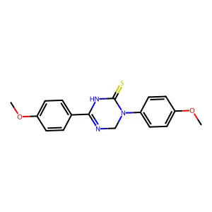 3,6-bis(4-methoxyphenyl)-3,4-dihydro-1,3,5-triazine-2(1H)-thione structure