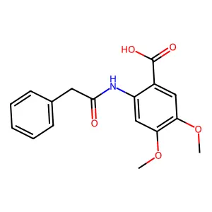 4,5-Dimethoxy-2-[(phenylacetyl)amino]benzoic acid structure