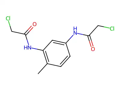 2-chloro-N-[5-(2-chloroacetylamino)-2-methylphenyl]acetamide structure