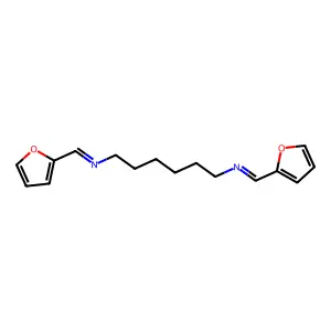 N1,N6-双(2-呋喃亚甲基)-1,6-己二胺 structure