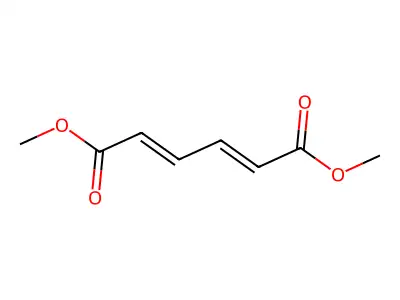 Dimethyl hexa-2,4-dienedioate structure