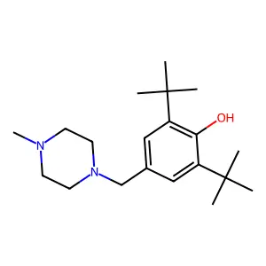 2,6-Ditert-butyl-4-[(4-methyl-1-piperazinyl)methyl]phenol structure
