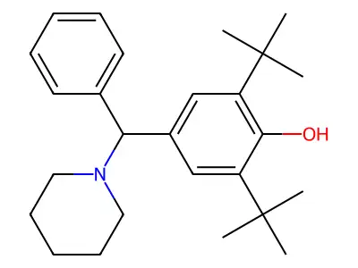2,6-Ditert-butyl-4-[phenyl(piperidin-1-yl)methyl]phenol structure