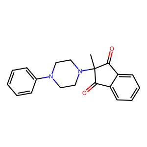 1,3-Indandione, 2-methyl-2-(4-phenyl-1-piperazinyl)- structure