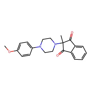 1,3-Indandione, 2-(4-(p-methoxyphenyl)-1-piperazinyl)-2-methyl- structure