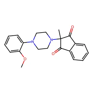 1,3-Indandione, 2-(4-(o-methoxyphenyl)-1-piperazinyl)-2-methyl- structure
