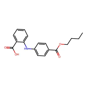 Benzoic acid, 2-((4-(butoxycarbonyl)phenyl)amino)- structure