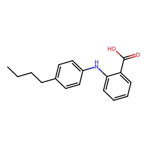 Anthranilic acid, N-(p-butylphenyl)- structure