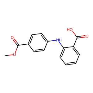 2-((4-(Methoxycarbonyl)phenyl)amino)benzoic acid structure