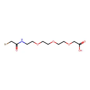 (2-(2-(2-((2-Bromoacetyl)amino)ethoxy)ethoxy)ethoxy)acetic acid structure