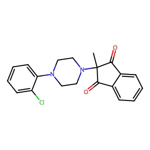 1,3-Indandione, 2-(4-(o-chlorophenyl)-1-piperazinyl)-2-methyl- structure