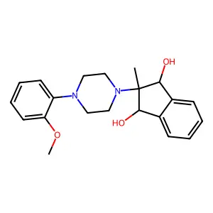 2-(4-(o-Methoxyphenyl)-1-piperazinyl)-2-methyl-1,3-indandiol structure