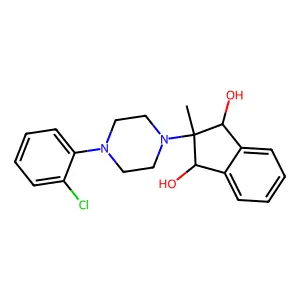 2-(4-(o-Chlorophenyl)-1-piperazinyl)-2-methyl-1,3-indandiol structure