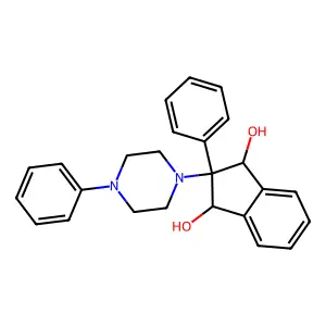 1,3-Indandiol, 2-phenyl-2-(4-phenyl-1-piperazinyl)- structure