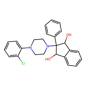 1,3-Indandiol, 2-(4-(o-chlorophenyl)-1-piperazinyl)-2-phenyl- structure