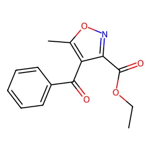 3-Isoxazolecarboxylic acid, 4-benzoyl-5-methyl-, ethyl ester structure