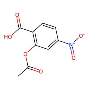 2-乙酰氧基-4-硝基苯甲酸 structure