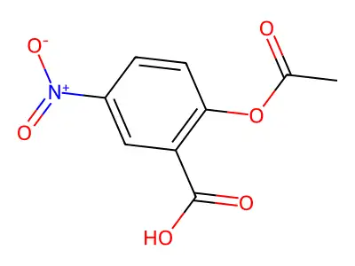 2-Acetoxy-5-nitrobenzoic acid structure
