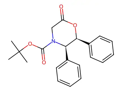 tert-Butyl 6-oxo-2,3-diphenyl-4-morpholinecarboxylate structure