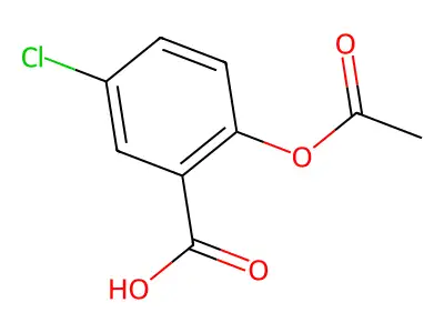 2-(Acetyloxy)-5-chlorobenzoic acid structure