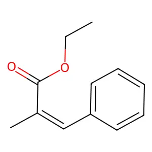 Ethyl 2-methyl-3-phenyl-2-propenoate structure