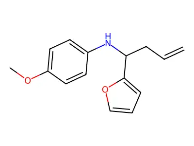 N-(1-(Furan-2-yl)but-3-en-1-yl)-4-methoxyaniline structure