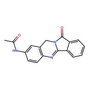 N-(12-oxo-10H-isoindolo[1,2-b]quinazolin-8-yl)acetamide structure