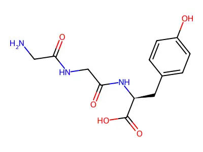 2-[[2-[(2-Aminoacetyl)amino]acetyl]amino]-3-(4-hydroxyphenyl)propanoic acid structure