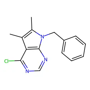 7-benzyl-4-chloro-5,6-dimethyl-7H-pyrrolo[2,3-d]pyrimidine structure