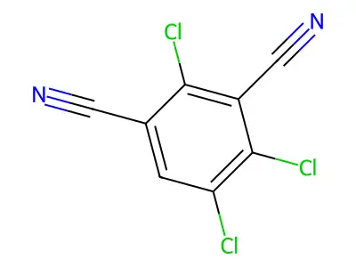 2,4,5-Trichloroisophthalonitrile structure