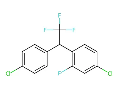 4-Chloro-1-[1-(4-chlorophenyl)-2,2,2-trifluoroethyl]-2-fluorobenzene structure