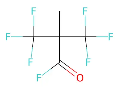 2,2-Bis(trifluoromethyl)propanoyl fluoride structure