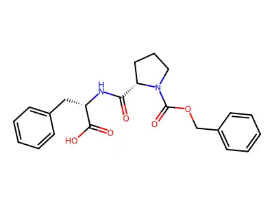 1-[(苄氧基)羰基]脯氨酰苯丙氨酸 structure