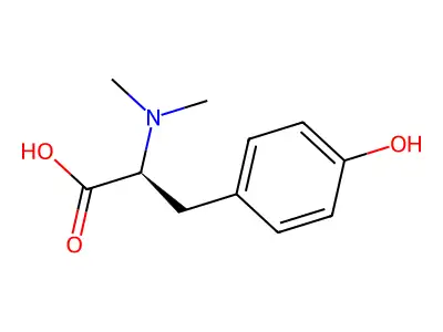 2-(Dimethylamino)-3-(4-hydroxyphenyl)propanoic acid structure