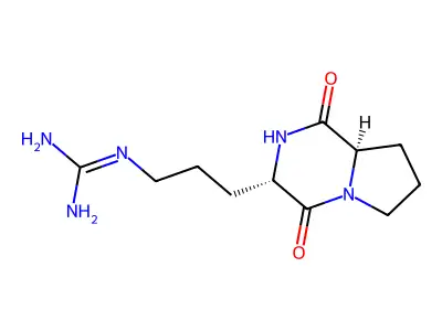 Cyclo(D-Arg-L-Pro) structure