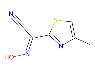 2-(4-methyl-3H-thiazol-2-ylidene)-2-nitrosoacetonitrile structure