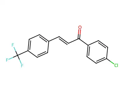 1-(4-chlorophenyl)-3-[4-(trifluoromethyl)phenyl]prop-2-en-1-one structure