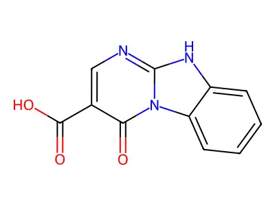4-Hydroxypyrimido[1,2-a]benzimidazole-3-carboxylic acid structure