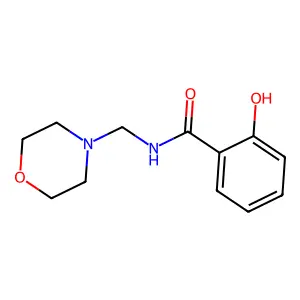 2-hydroxy-N-(morpholin-4-ylmethyl)benzamide structure