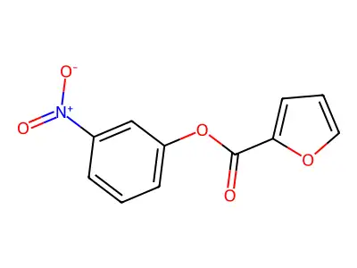 2-Furancarboxylic acid, 3-nitrophenyl ester structure