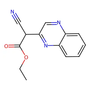 Ethyl cyano(2-quinoxalinyl)acetate structure