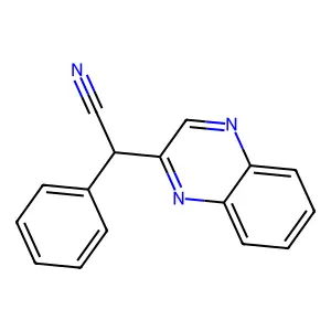 Phenyl(2-quinoxalinyl)ethanenitrile structure